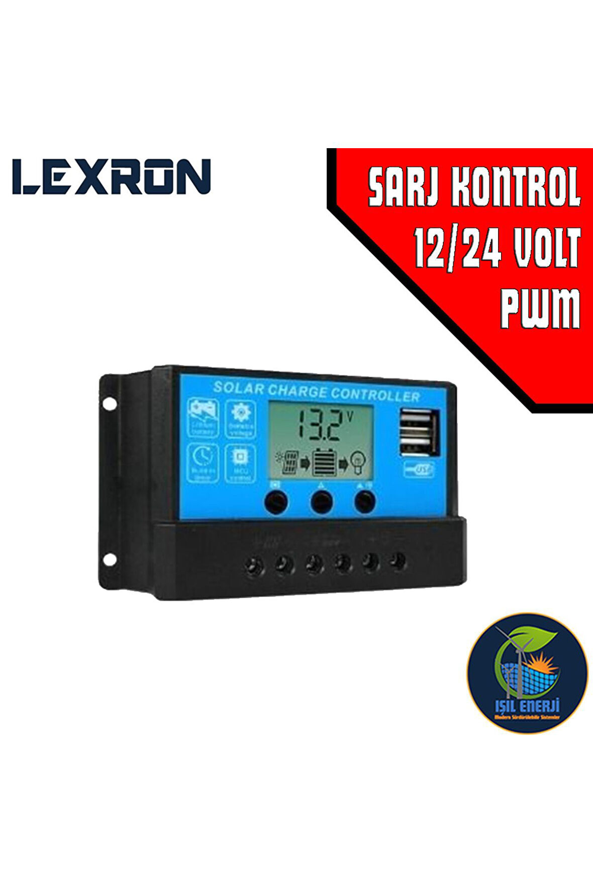 20 Amper 12/24v Pwm Solar Şarj Kontrol Cihazı Regülatörü