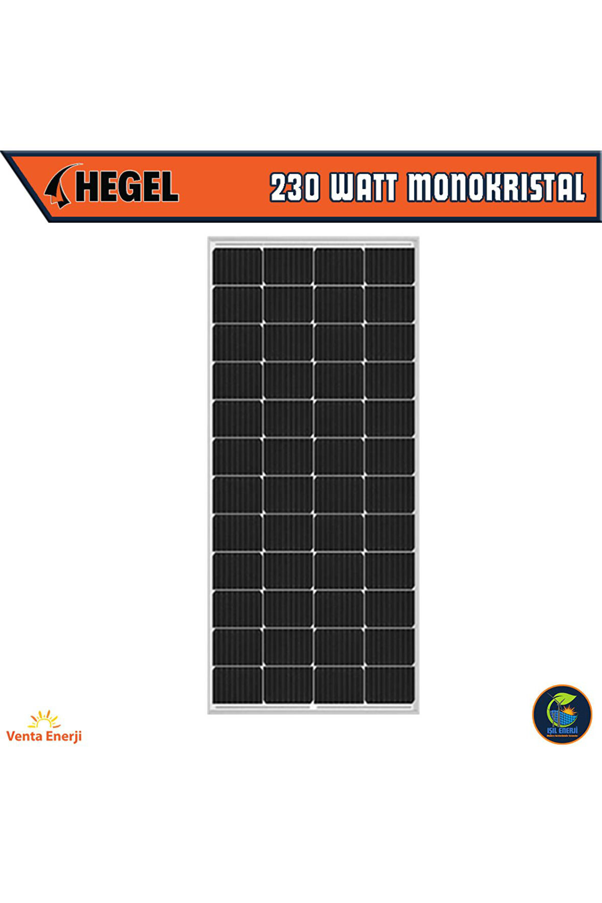 230 WATT MONOKRİSTAL GÜNEŞ PANELİ