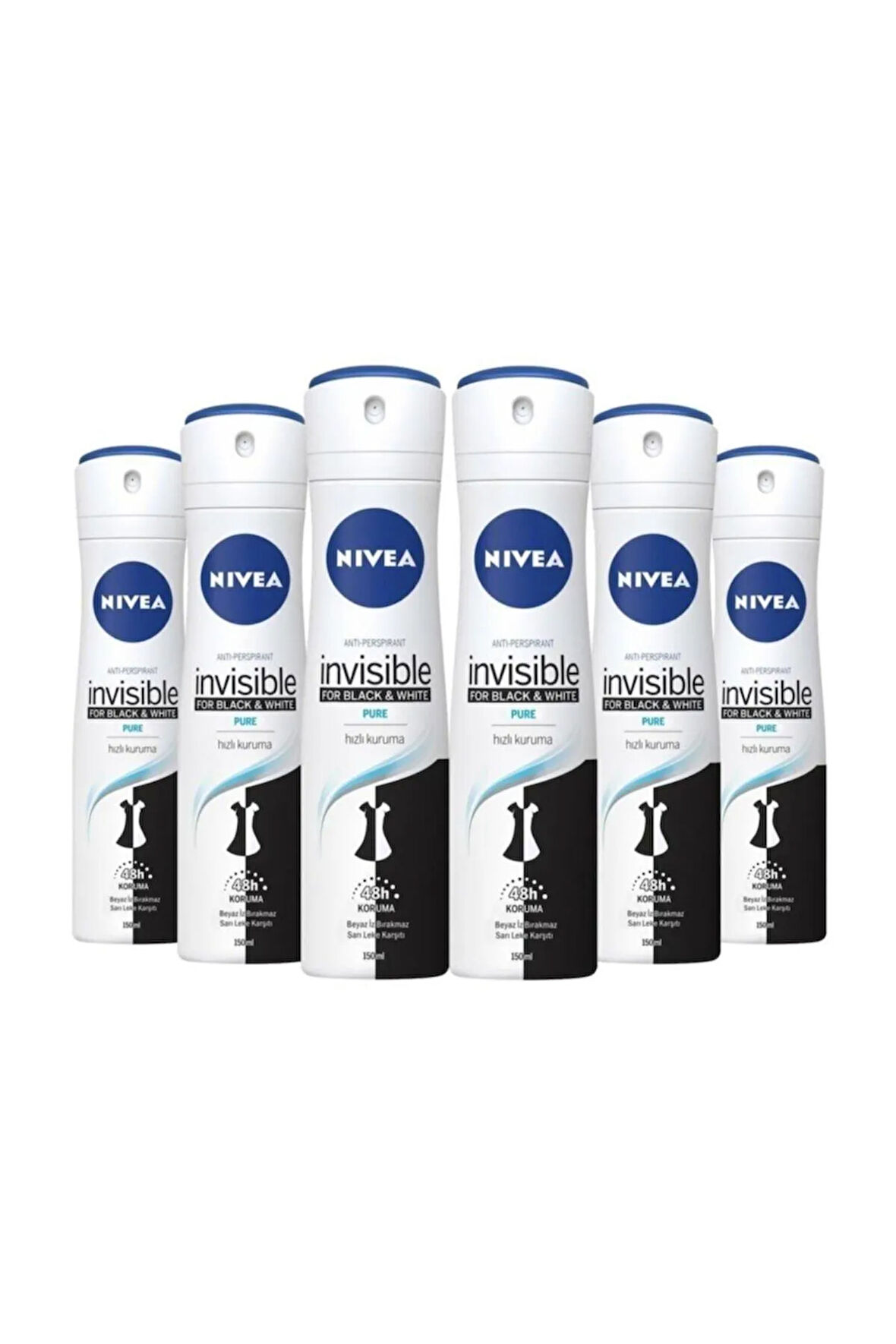 Deodorant B&w Pure 150ml X 6