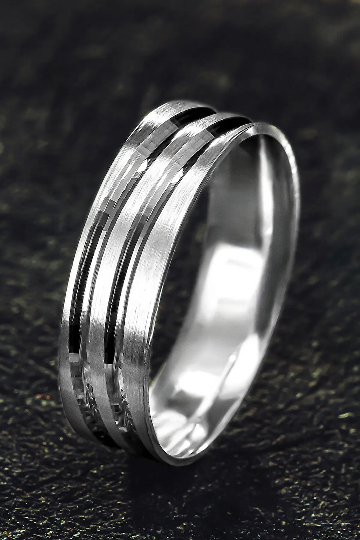 Erkek Gümüş Alyans - Zarif 925 Ayar Erkek Yüzük