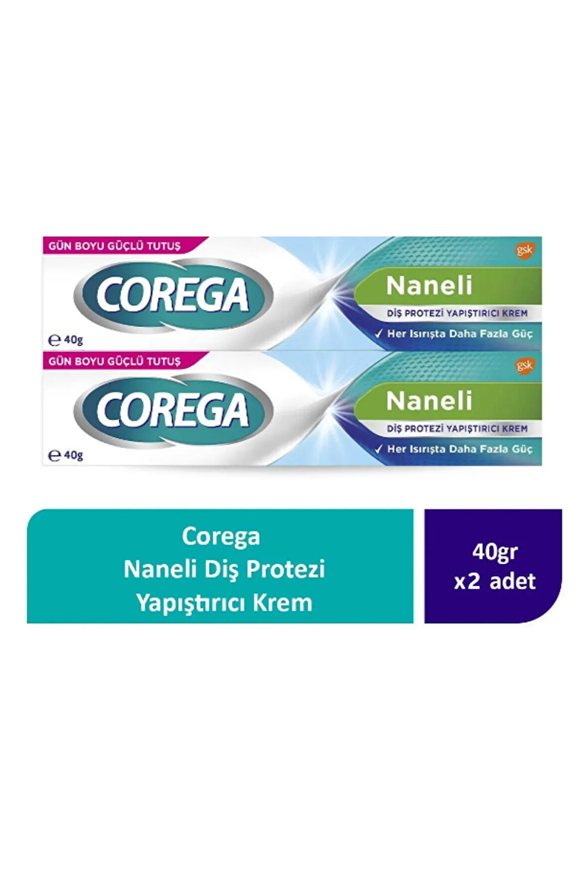 Naneli Diş Protezi Yapıştırıcı Krem 40g (2 Adet)