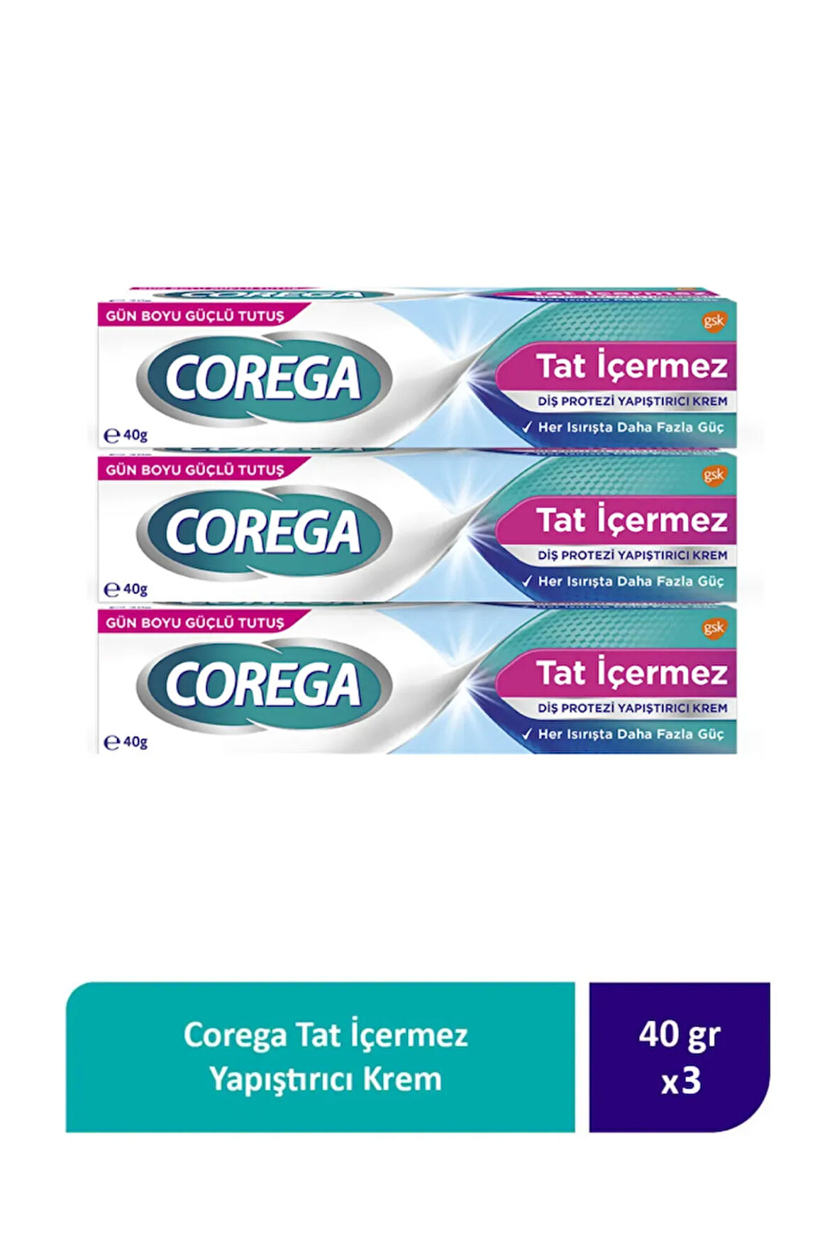 Tat İçermez Diş Protezi Yapıştırıcı Krem 40g (3 Adet)