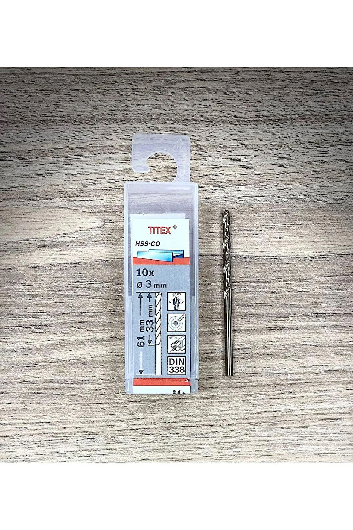 TİTEX HSS-Co Kobaltlı Metal-Paslanmaz Matkap Ucu 3 mm YÜKSEK KALİTE YÜKSEK PERFORMANS ( 1 ADET)