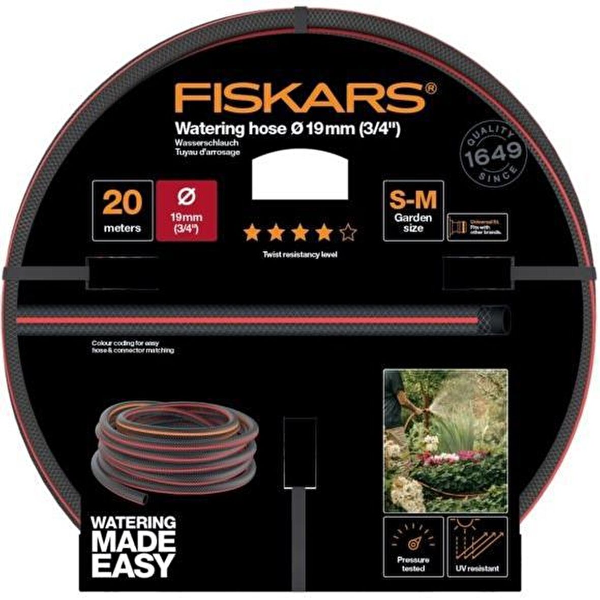 Fiskars 1027110 Sulama Hortumu 19 mm (3/4") 20 mt Q4