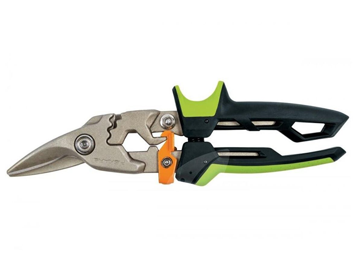 Fiskars 1027208 PowerGear Metal Levha Makası - Sağ Kesim