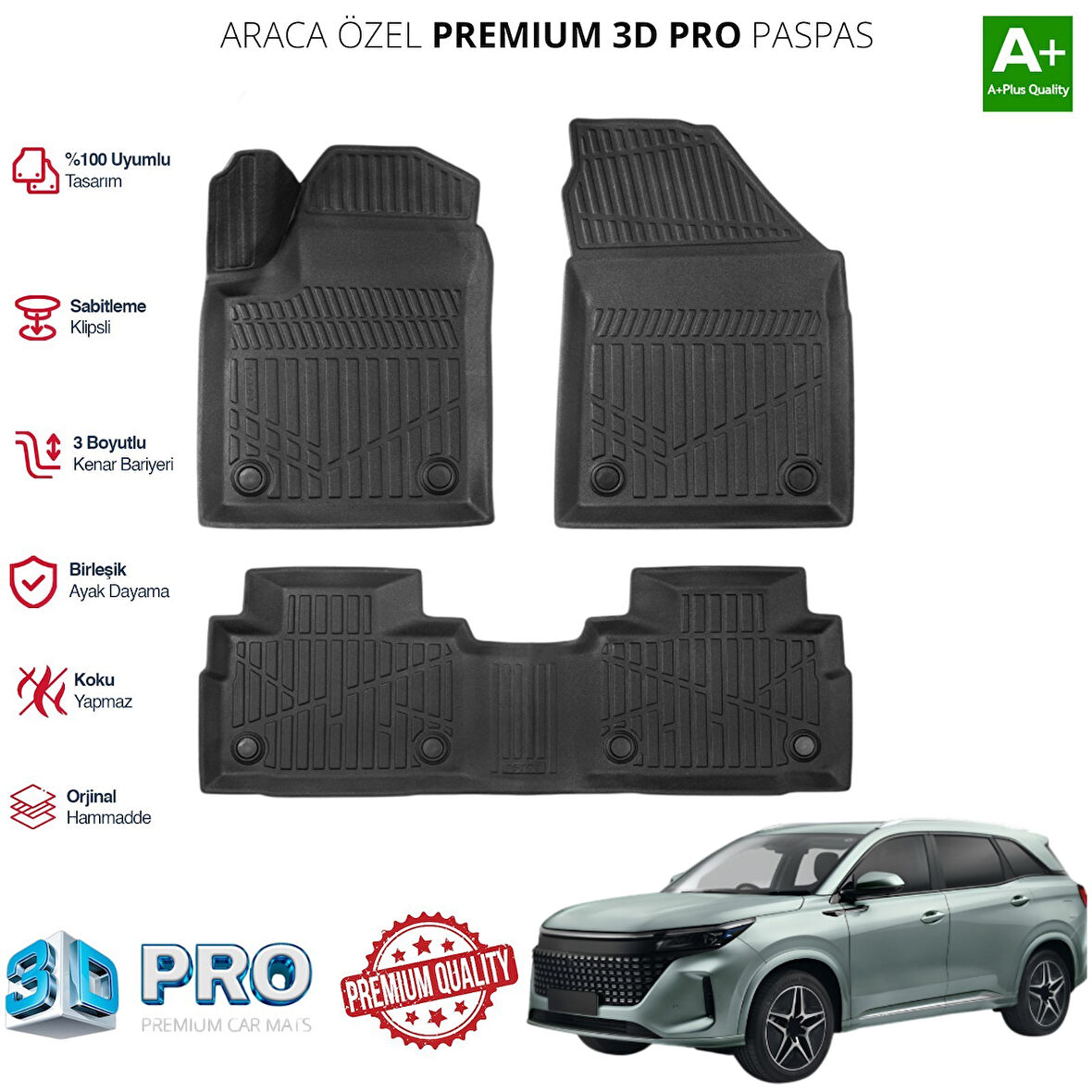 E5 PHEV ELEKTRİKLİ ARACA ÖZEL 3D PASPAS 20224 2025 2026