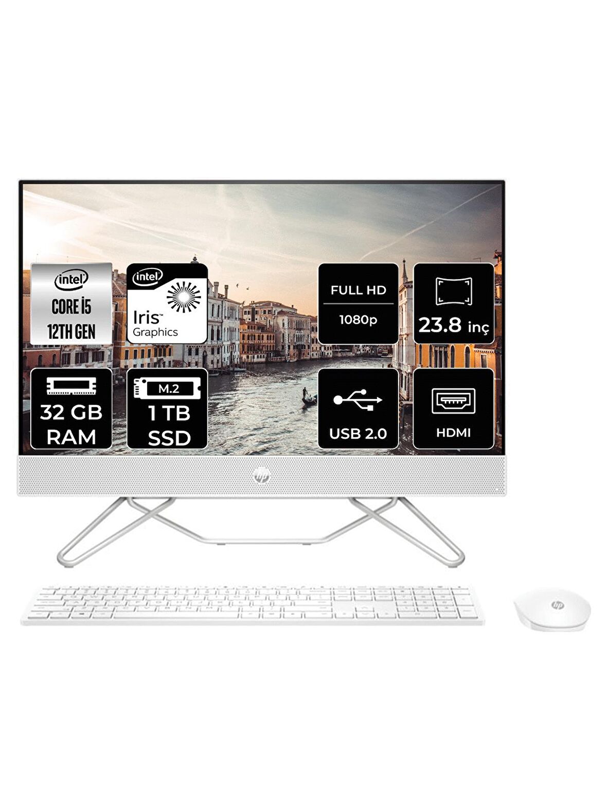 HP 24-CB1017NT i5-1235U 32GB RAM 1TB SSD 23.8" FHD AIO BİLGİSAYAR 761F1EA 