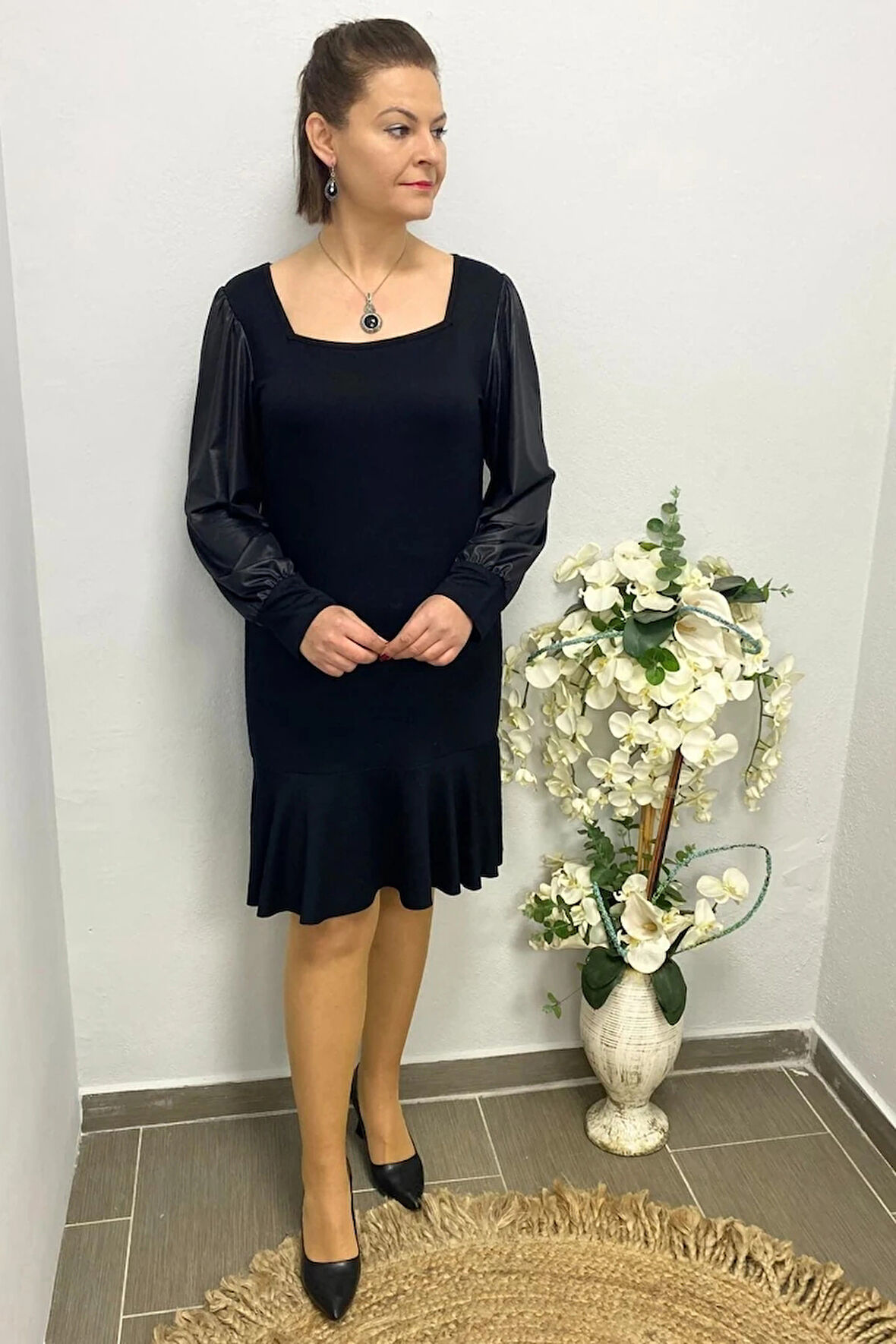 Kadın Siyah Queen Elbise