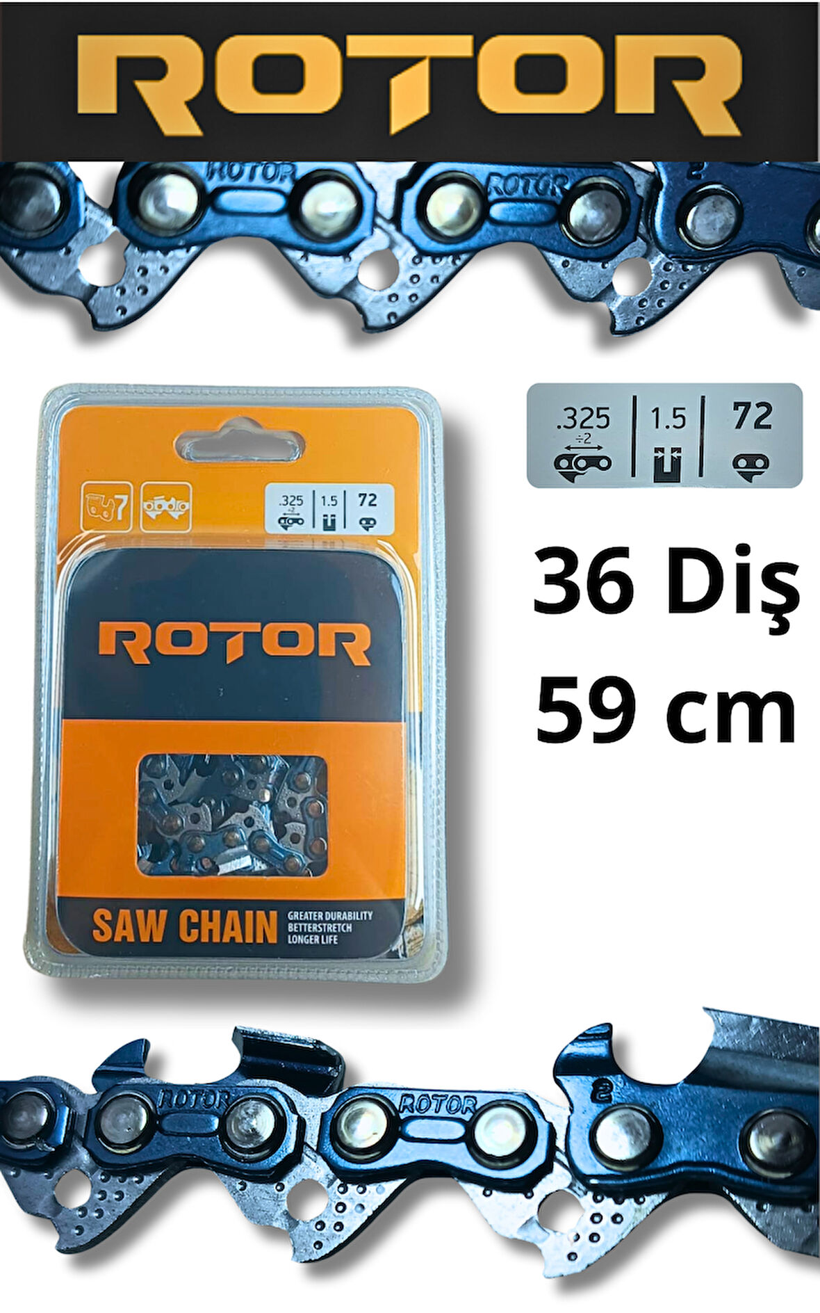 ROTOR 325 1.5 72 36 diş Motorlu Testere Zinciri