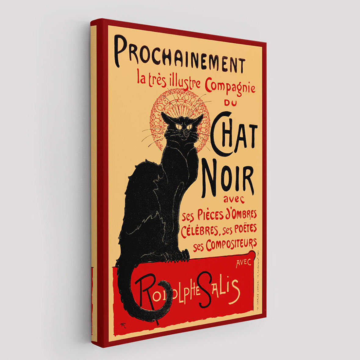 Siyah Kedi Tablosu - Le Chat Noir Theophile Steinlen-6431