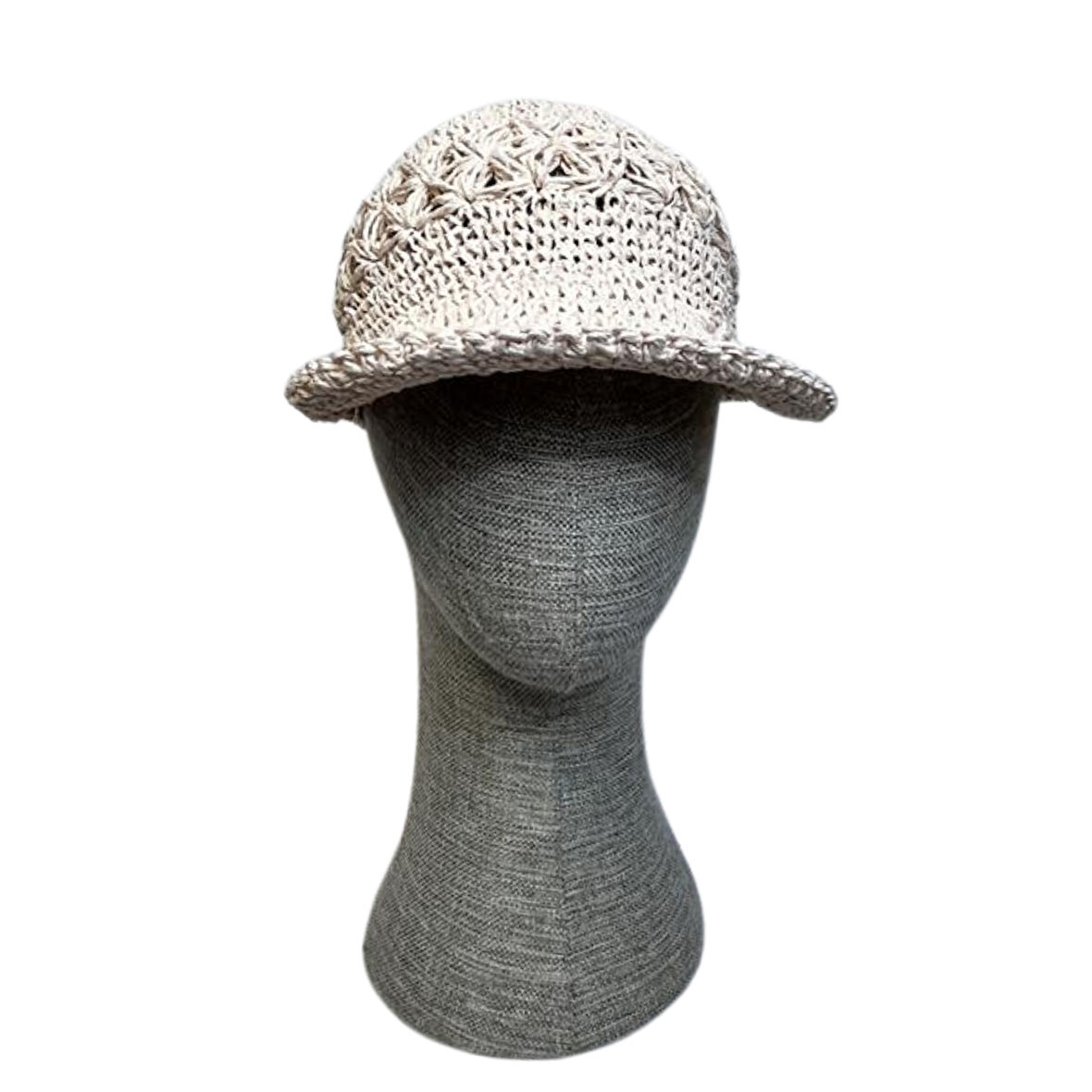 Uretti - Necla 4345 El Örgüsü Kağıt İp Yazlık Siperli Kasket Şapka - XS