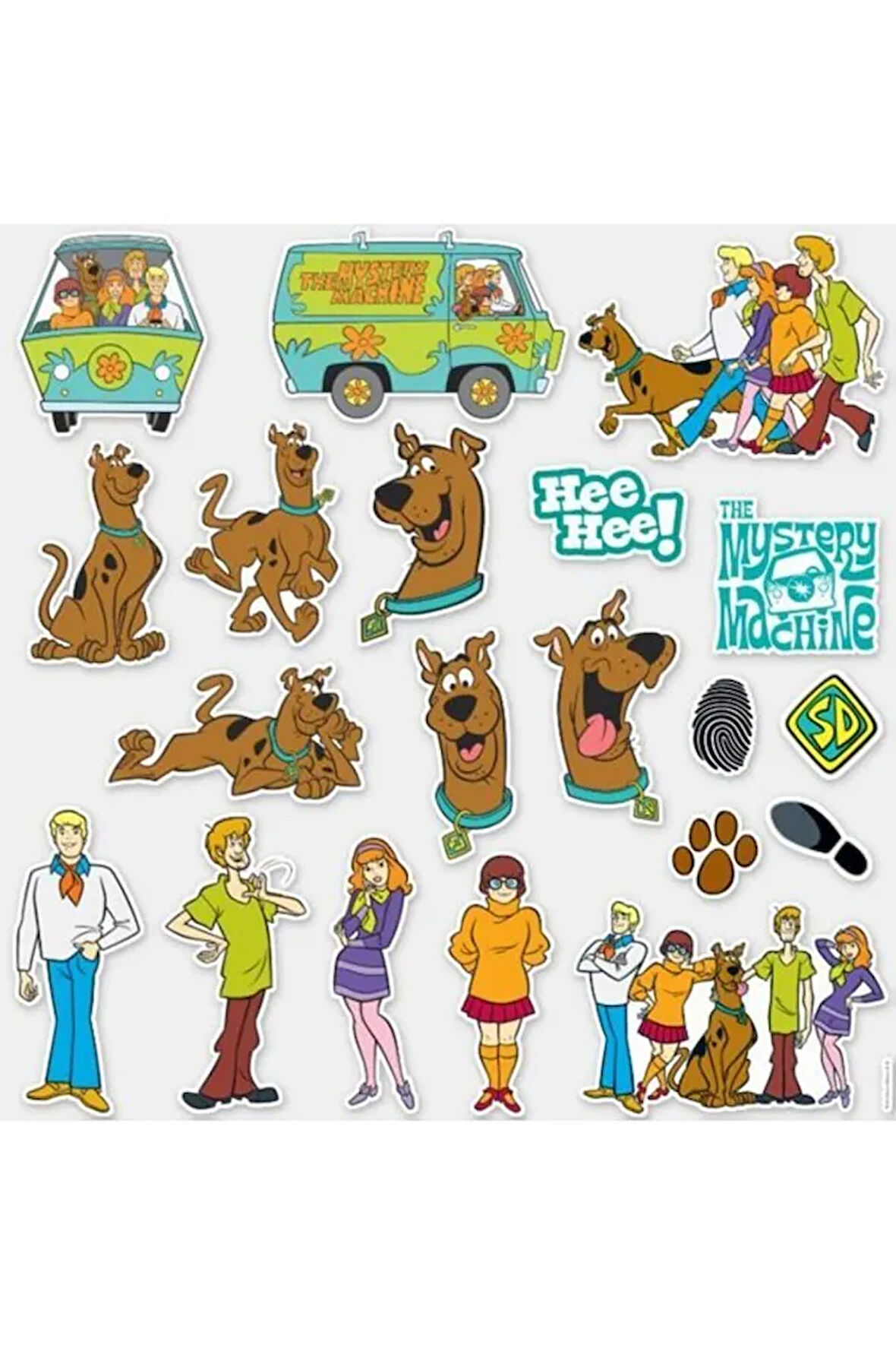 Scooby Doo Özel Tasarım 20'li Sticker Seti