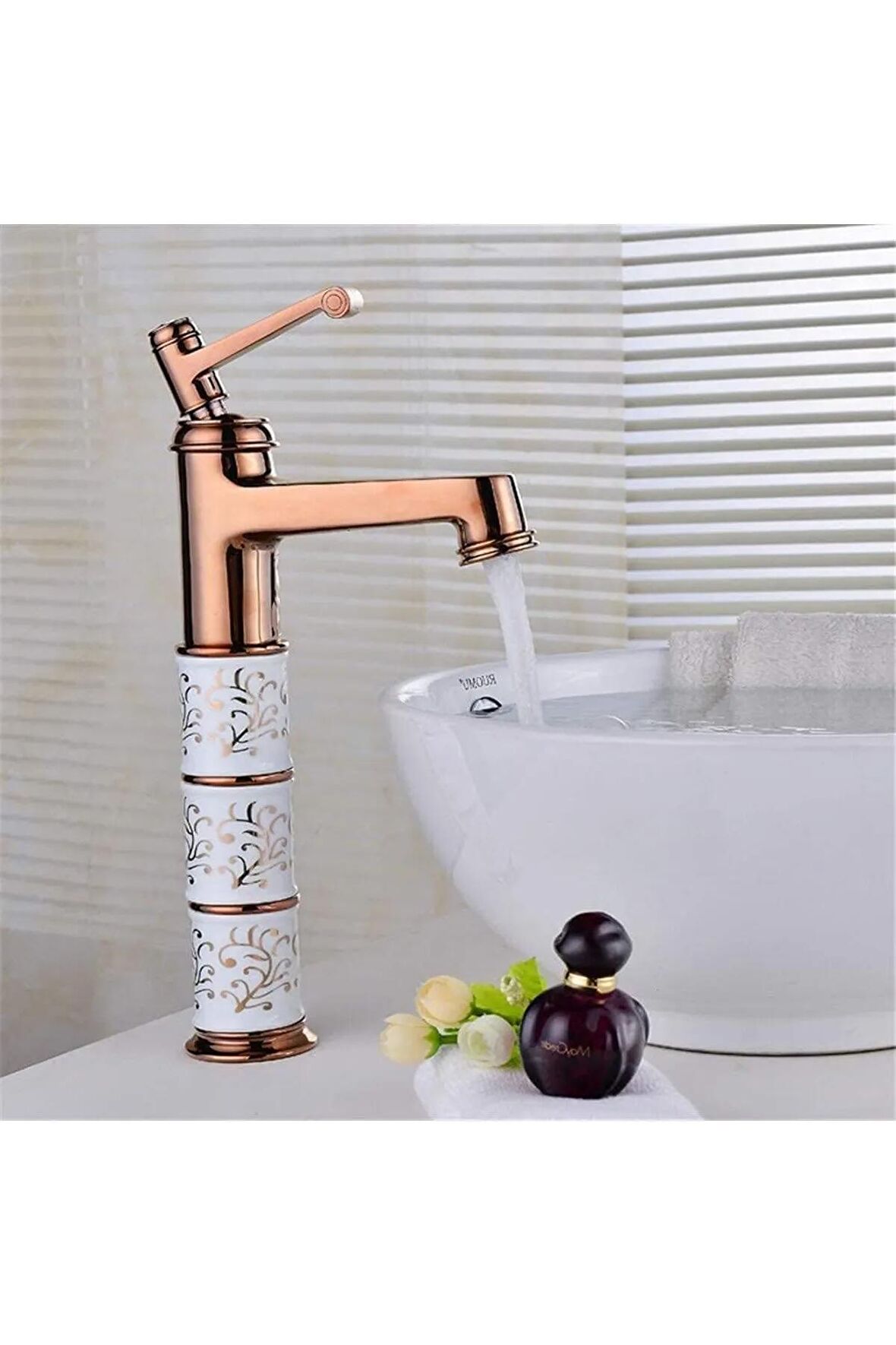 Banyo Çanak Lavabo Bataryası Rose Renk Seramikli Model 5 Yıl Garantili Ithal