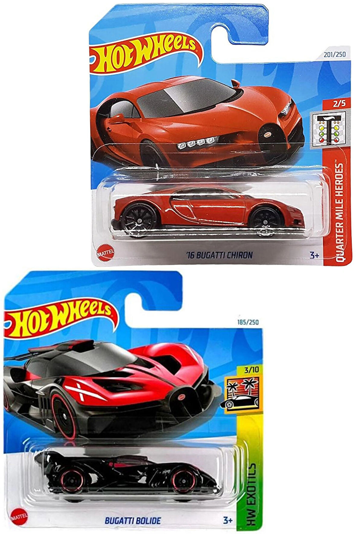 Hot Wheels 2 Araç Bugatti Set - Bugatti Bolide & ´16 Bugatti Chiron (1/64)
