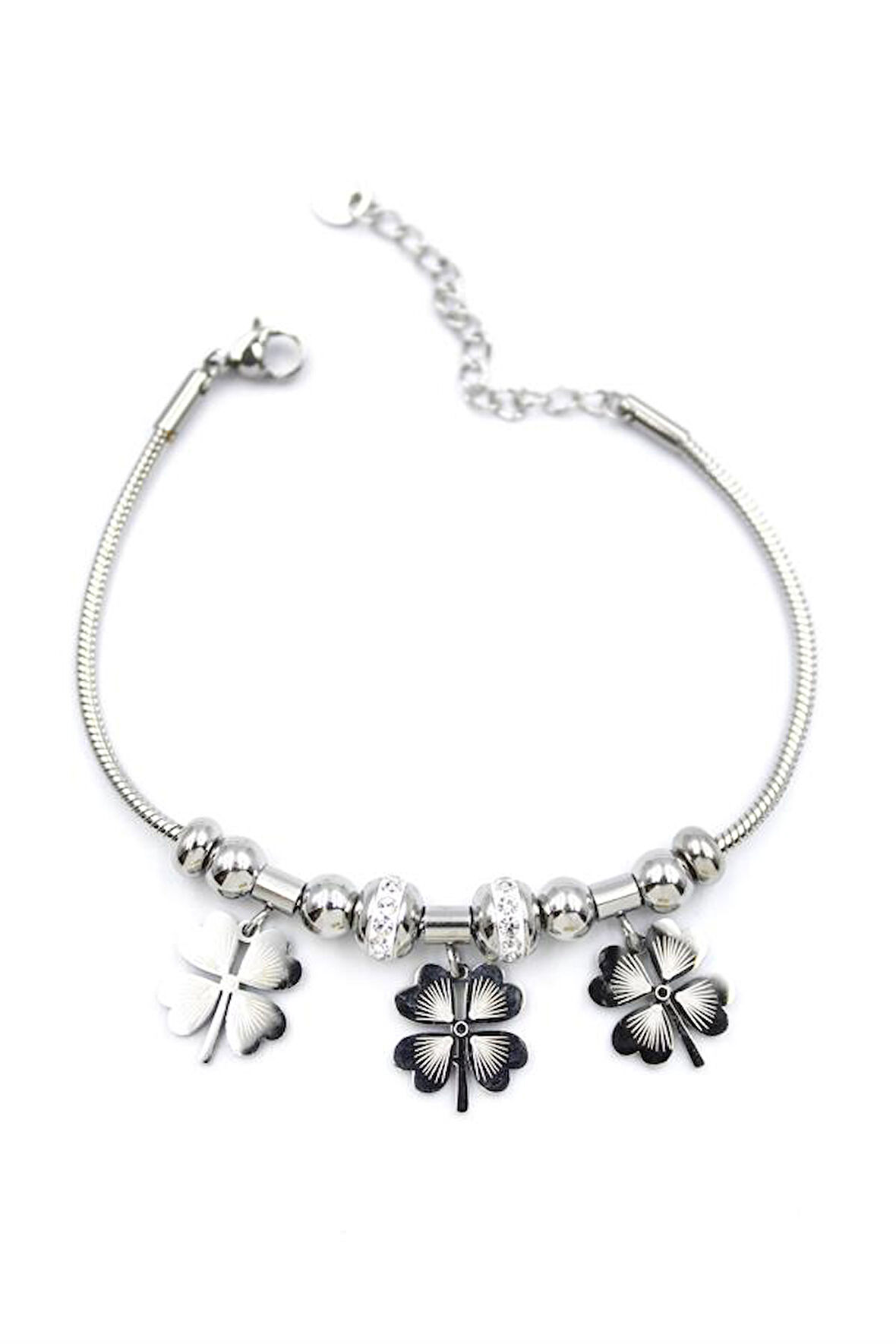 Yonca Zincir Bileklik - Gümüş