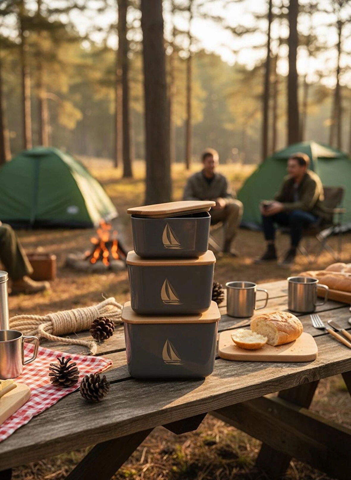 Marine Üçlü Set Saklama Kabı Lunch Box (400-800-1200ml)