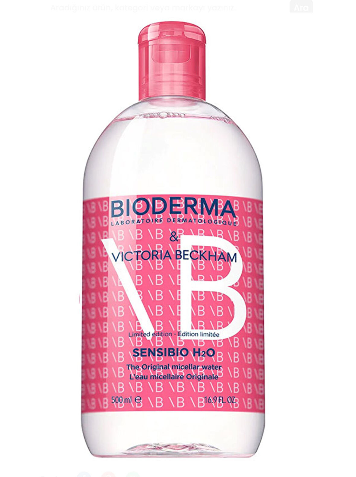 Bioderma Sensibio H2O Yüz ve Makyaj Temizleme Suyu 500 ml - Victoria Beckham Limited Edition