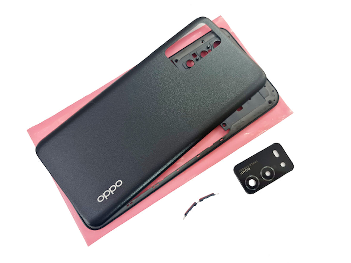 Tkgz Oppo A55 KASA Arka Pil Batarya Kapağı SİYAH