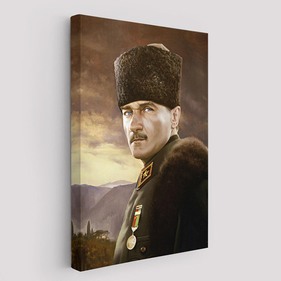 Kalpaklı Mustafa Kemal Atatürk Duvar Tablosu -6448