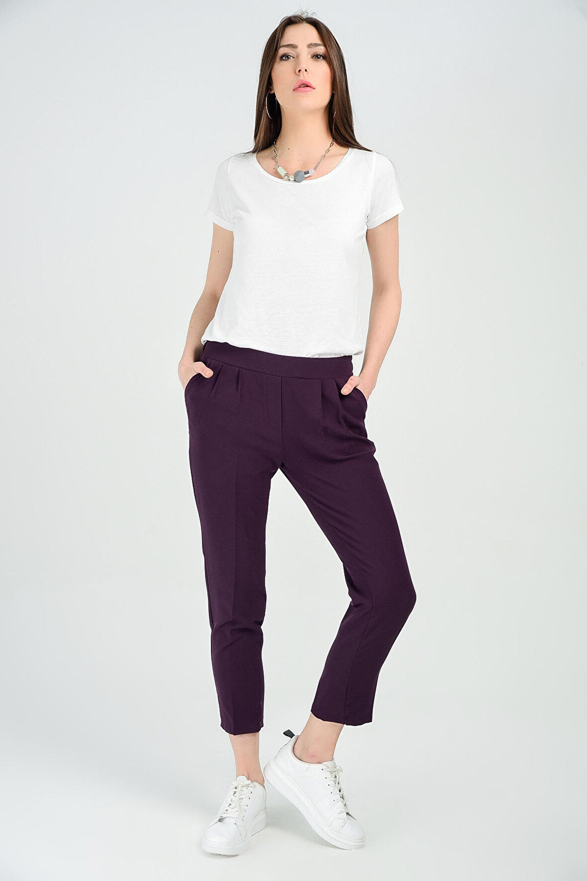 Beli Lastikli Kumas Pantolon | Pnt19017 Murdum