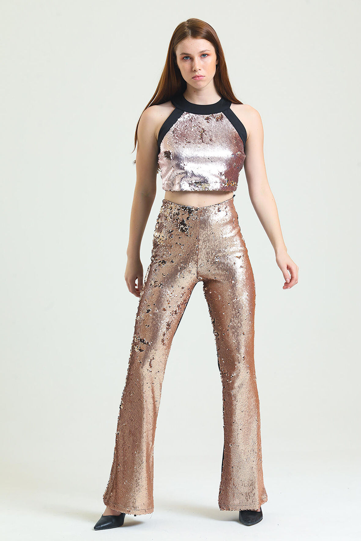 Abiye Payet Pantolon | PNT34174 Bej Gold