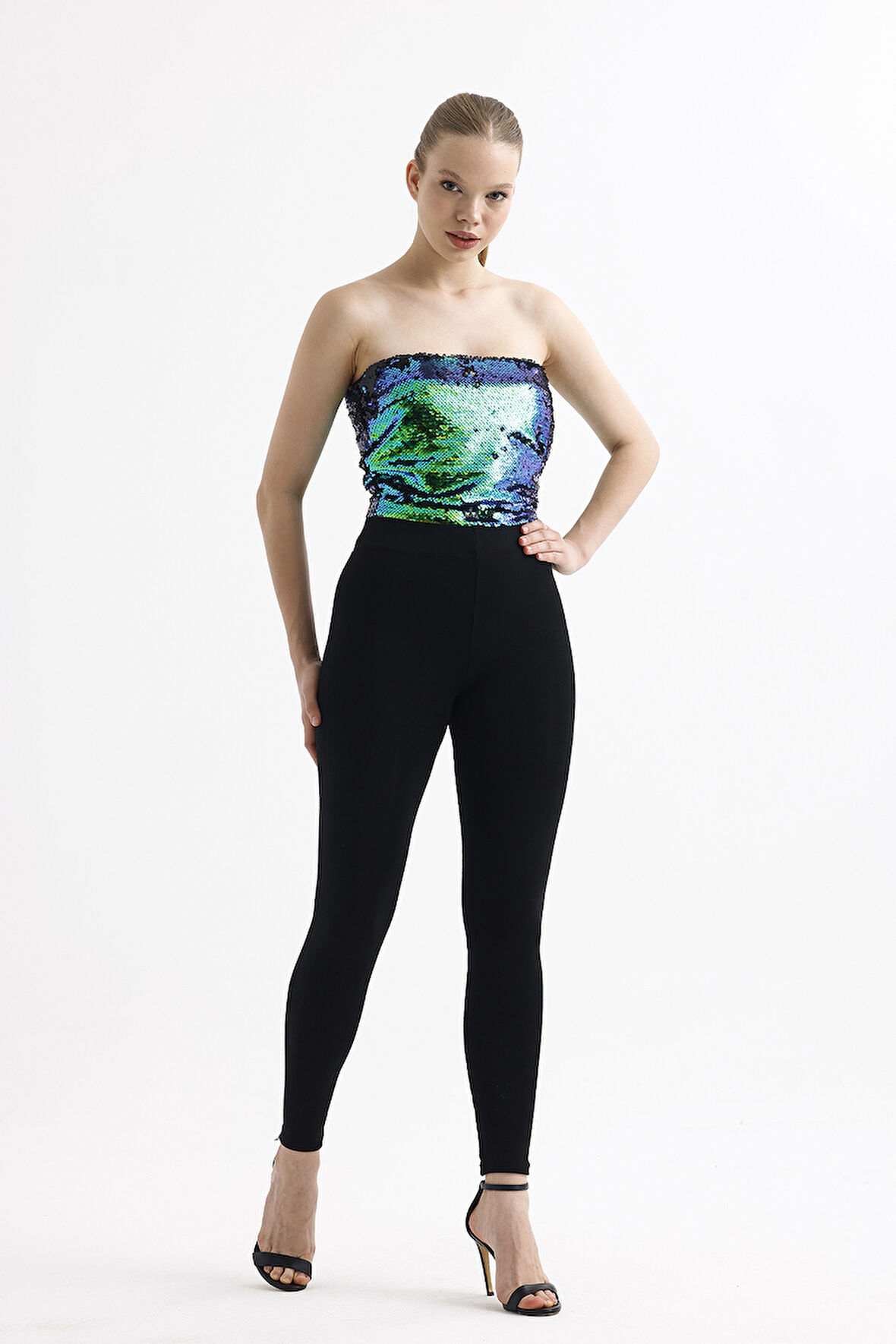 Full lycra push up  tayt Toparlayıcı Çelikli Tayt | Tyt32946 Siyah