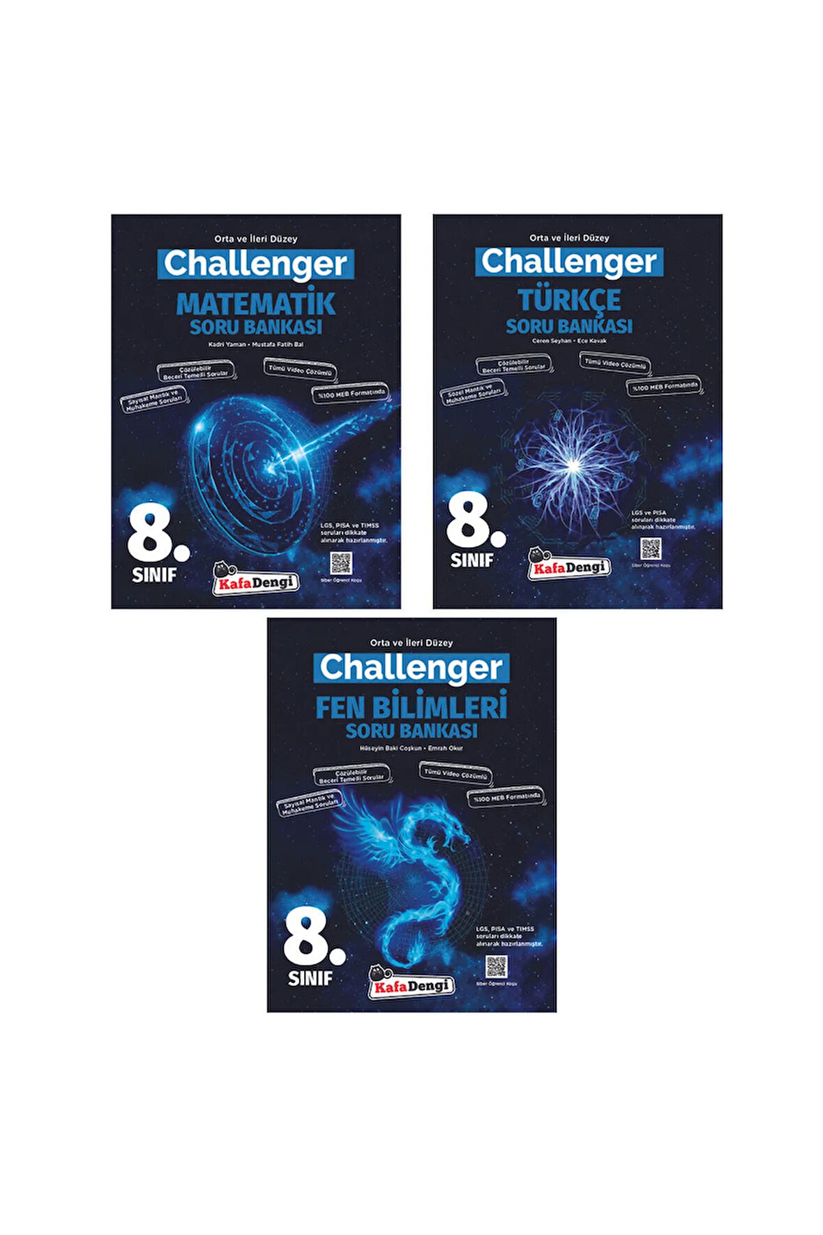 8.Sınıf Challenger Matematik Türkçe Fen Soru Bankası Seti KafaDengi Yayınları