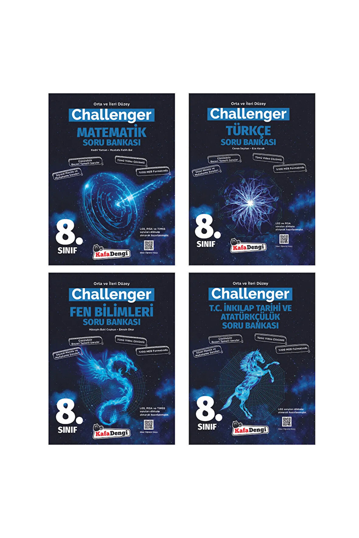 8.Sınıf Challenger Matematik Türkçe Fen İnkılap Soru Bankası Seti KafaDengi Yayınları