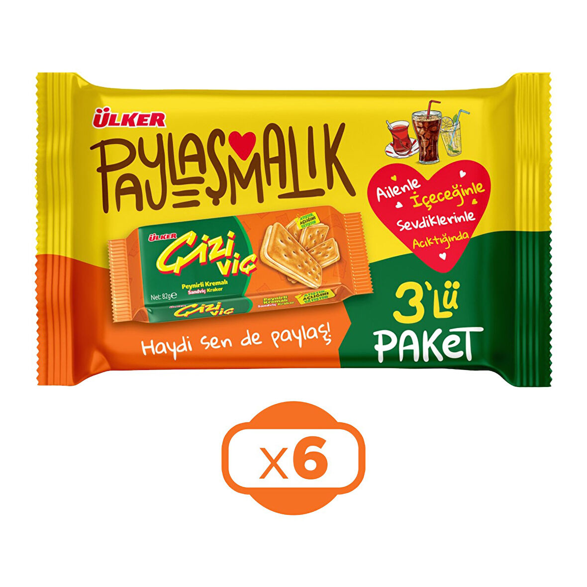 Ülker Çiziviç 3 lü Paket 246 gr x 6 Adet