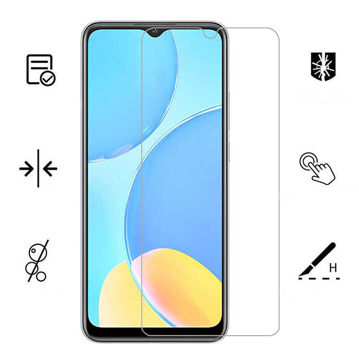 Galaxy M32 Maxi Glass Temperli Cam Ekran Koruyucu