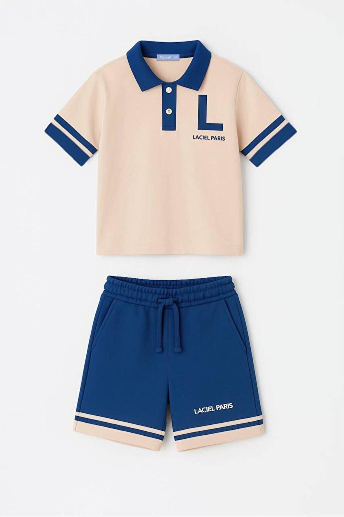 La'ciel Paris Polo Yaka Tshirt ve Şortlu Erkek Çocuk Takım (2-7 Yaş)