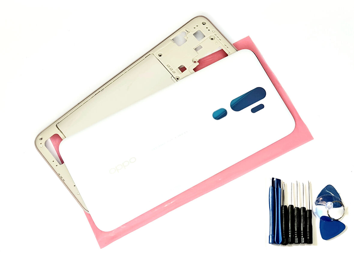 Tkgz Oppo A9 2020 ORJ Kasa Arka Pil Batarya  + TAMİR SETİ - BEYAZ