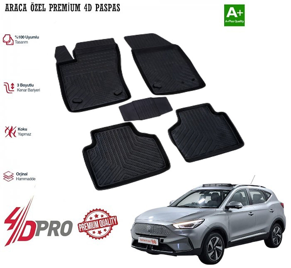 ZS EV ARACA ÖZEL 4D PASPAS 2021 2022 2023 2024 