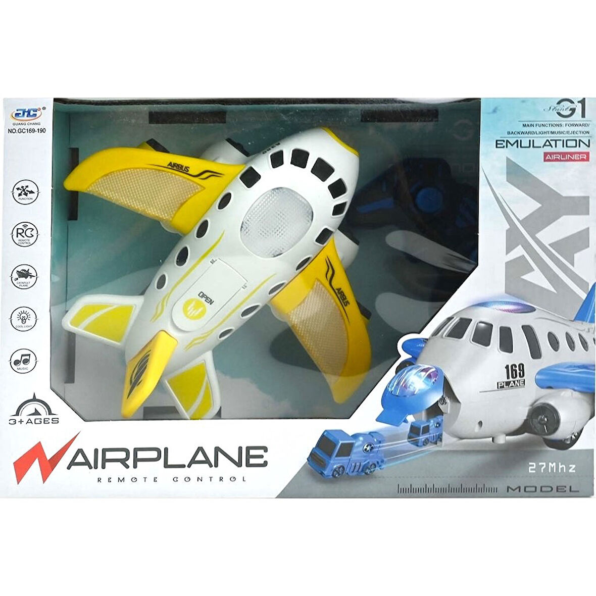 Uzaktan Kumandalı Işıklı Sesli Şarjlı İçinden Araç Çıkan Uçak