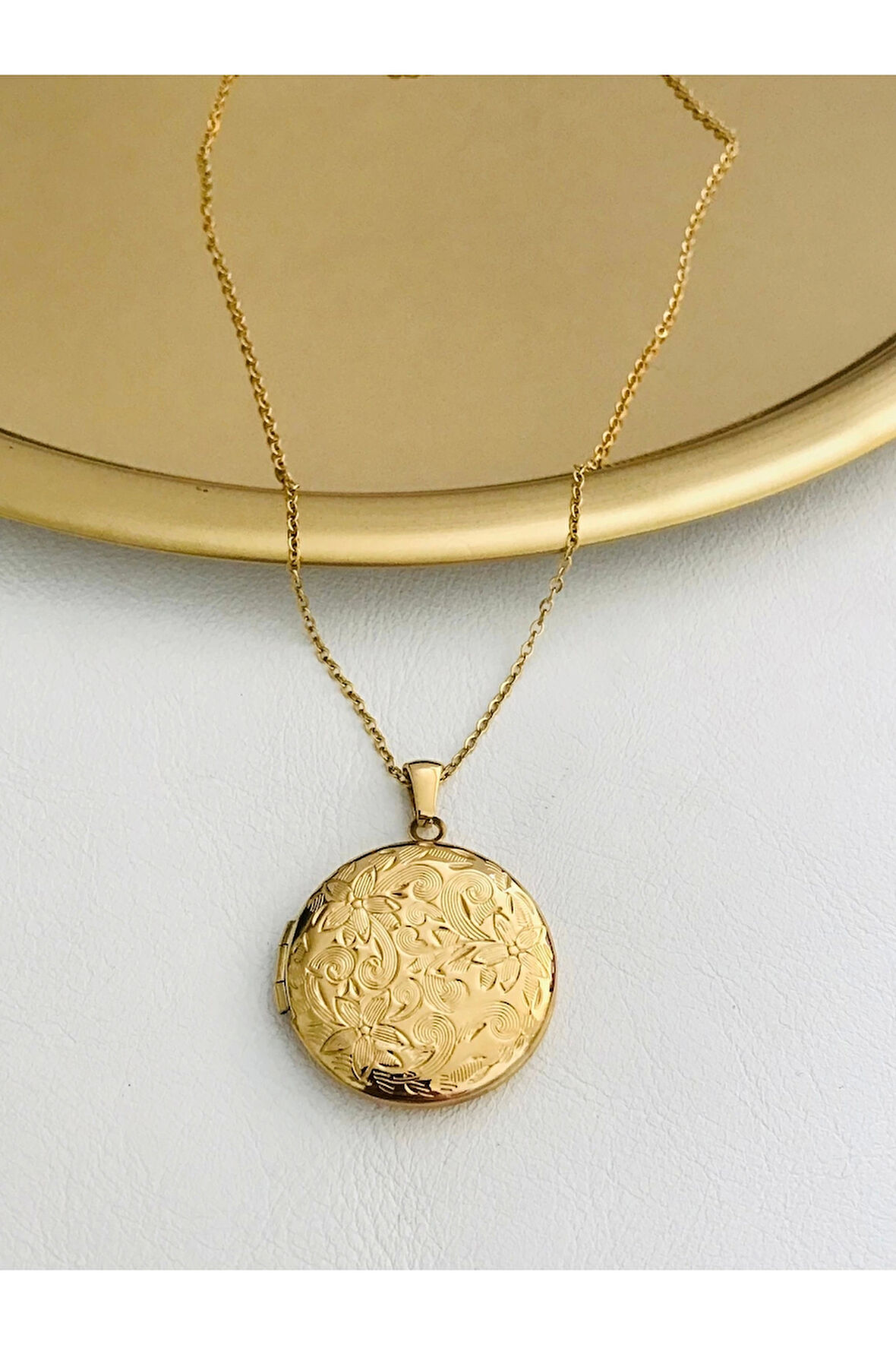 Çelik Kararmaz Fotoğraflık Açılır Kapaklı Madalyon Kolye 2,5 cm