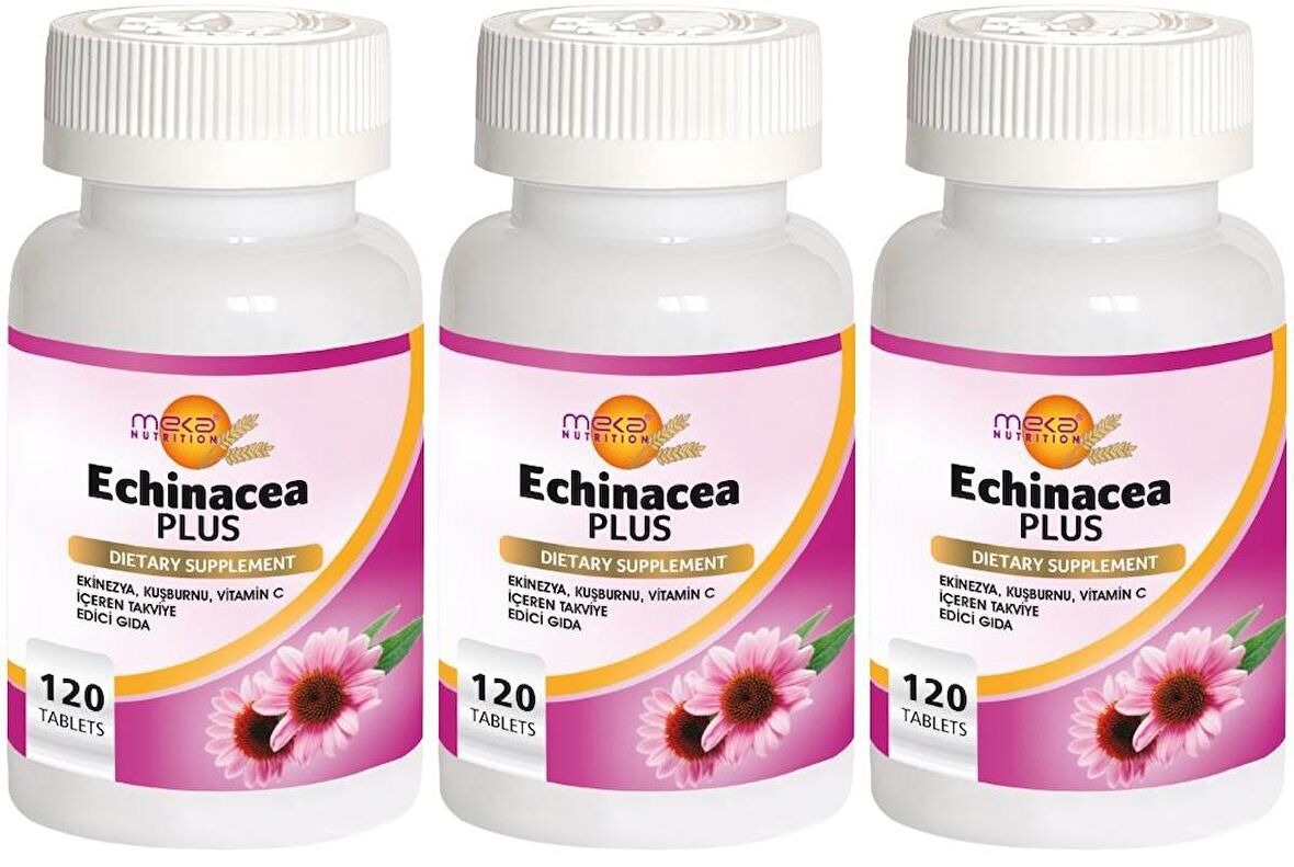 Echinacea Plus 3x120 Tablet Ekinezya Kuşburnu Vitamin C Vitamini