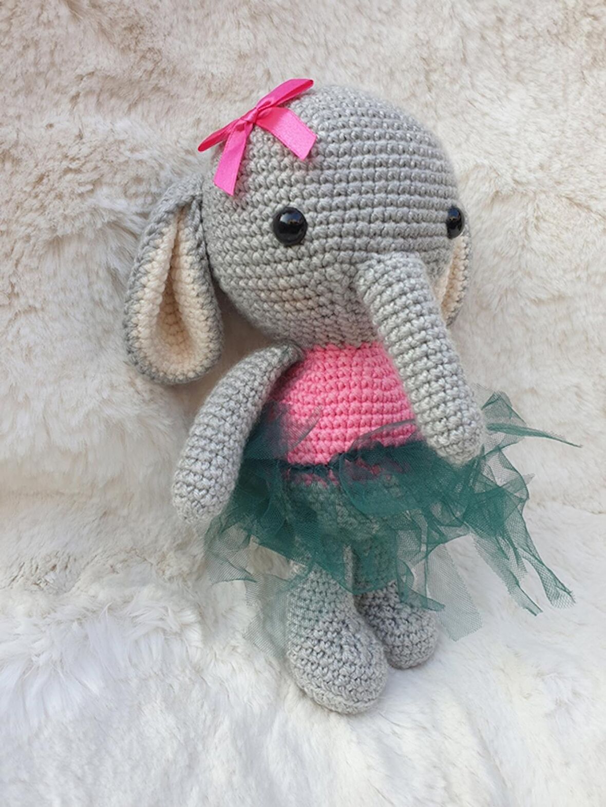 Amigurumi Elbiseli Fil