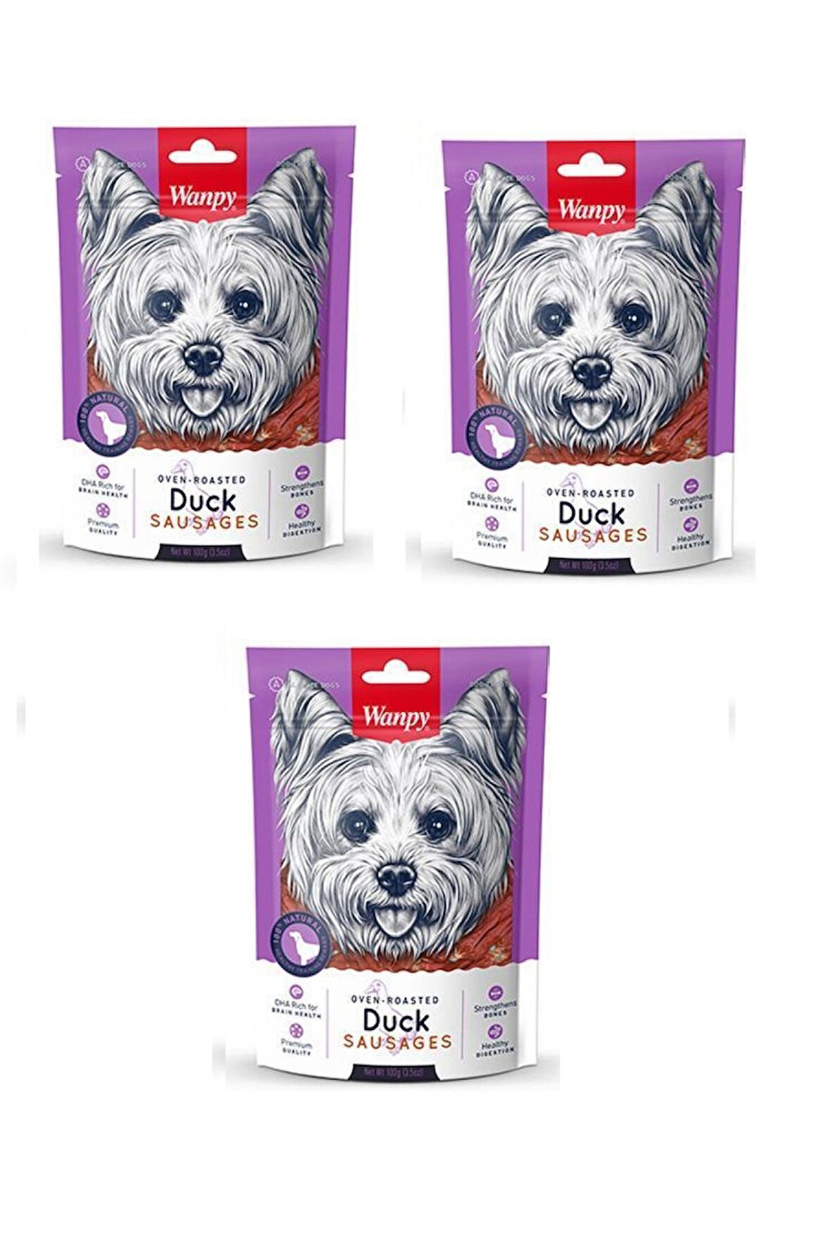 Wanpy Ördek Sosis Köpek Ödülü 100 Gr. X 3 Adet