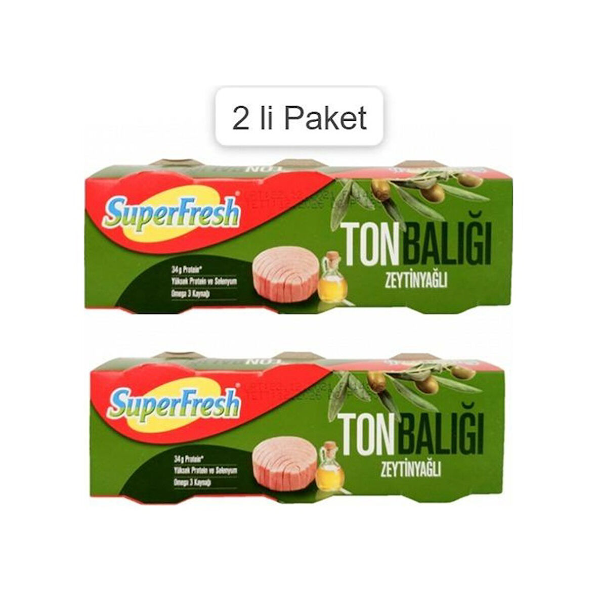 SuperFresh Zeytinyağlı Ton Balığı 3x75 gr (2'li paket)