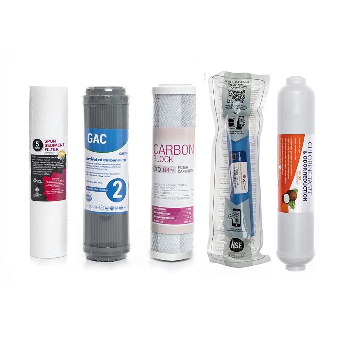 Sulook Açık Kasa Su Arıtma Cihazlarına Uyumlu 5'li Filtre Seti Lg Membranlı