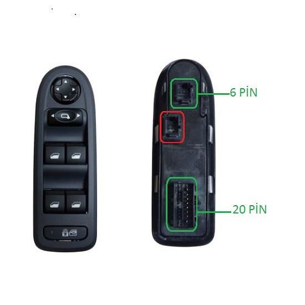 CAM ACMA DÜGMESİ 308 2008-2013 508-C5 III 2010- 26 PİN 6490.28-6490.QY