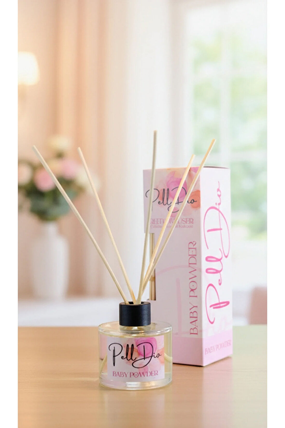 Bebek Pudrası Bambu Çubuklu Ortam Ev Oda Salon Koku Kokusu Ve Oda Parfümü 120 ml