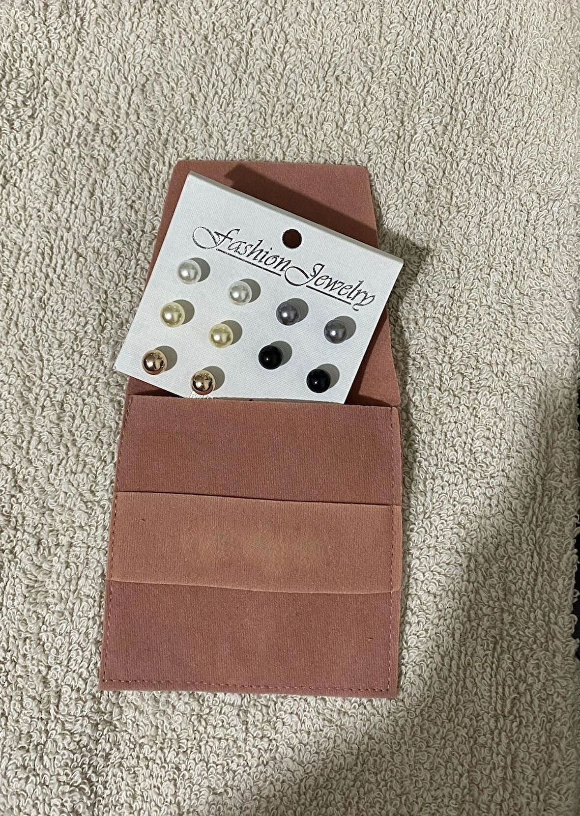 5'li Set Renkli Yuvarlak Top Küpe