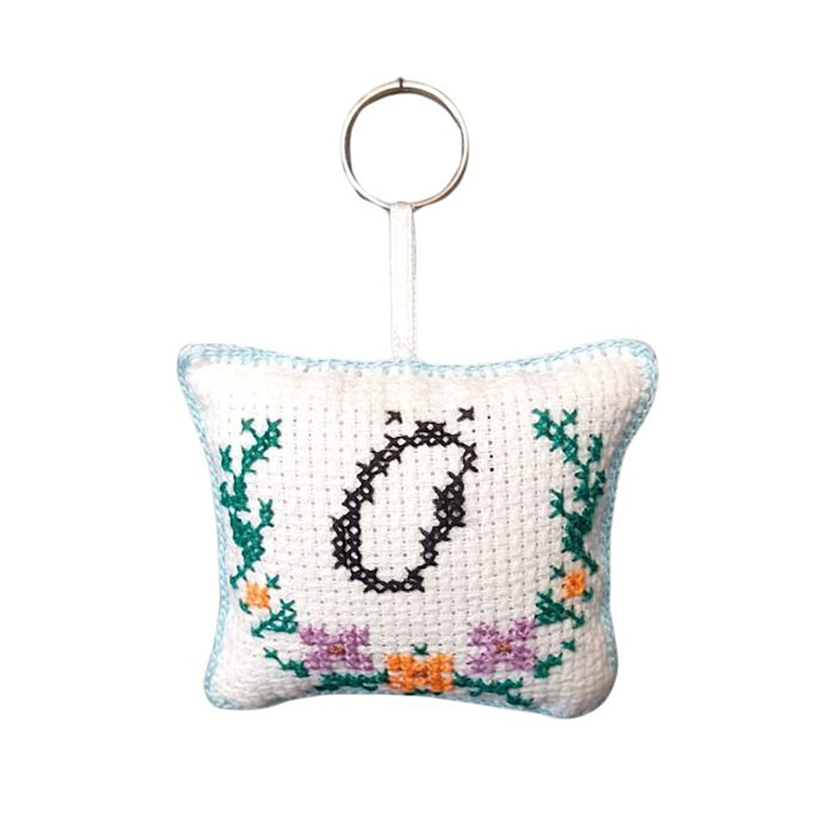 Uretti - Sibel 2453 8776 El Yapımı Ö Harfi Kanaviçe Anahtarlık