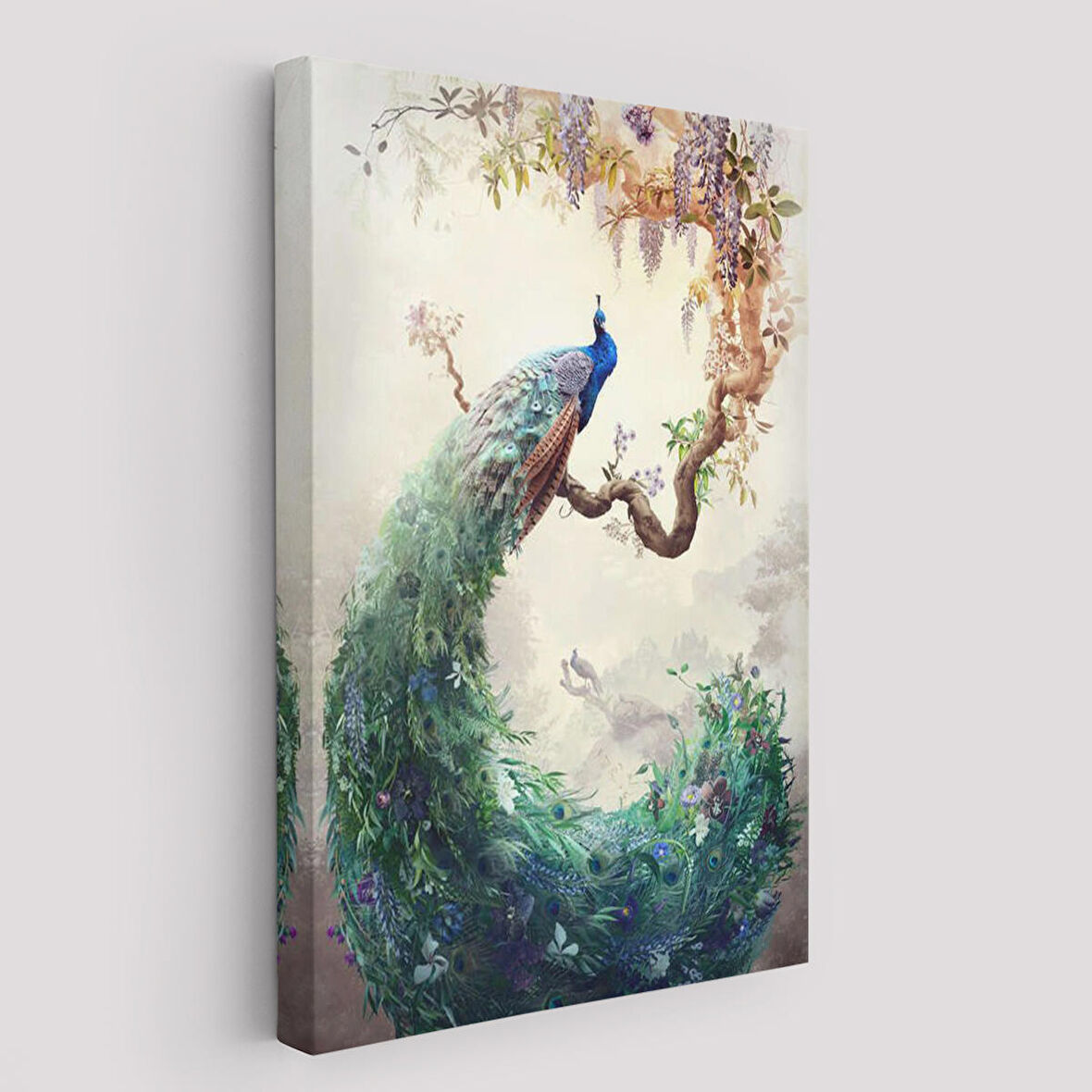 Daldaki Tavuz Kuşu Dekoratif Duvar Tablosu-6494