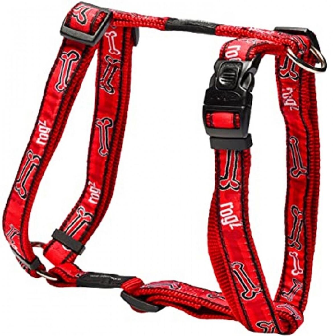 SJ03-Rogz Red Rogz Bone Köpek Göğüs Tasması 45-75Cm L