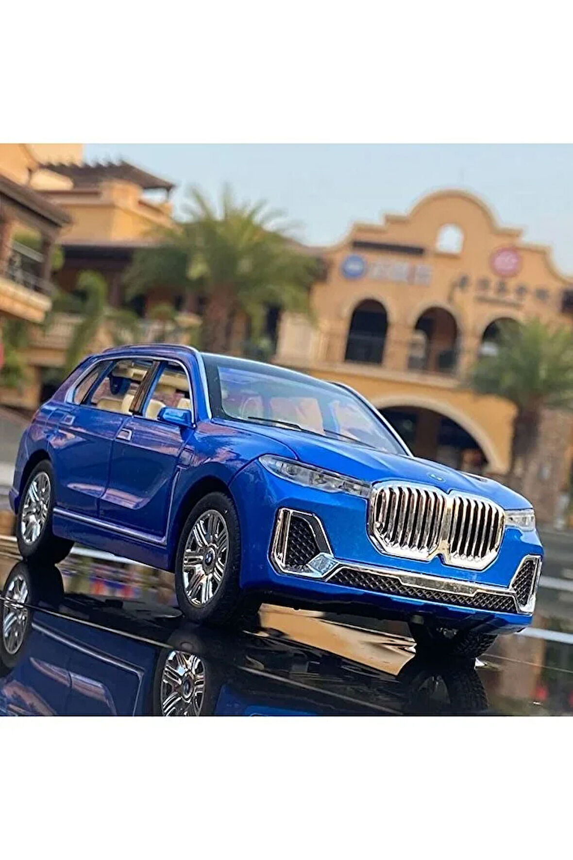 BMW X7 Araba 1:24 Diecast Metal Model Araba Koleksiyon Araba Sesli Işıklı Bmw Jip Suv Araba
