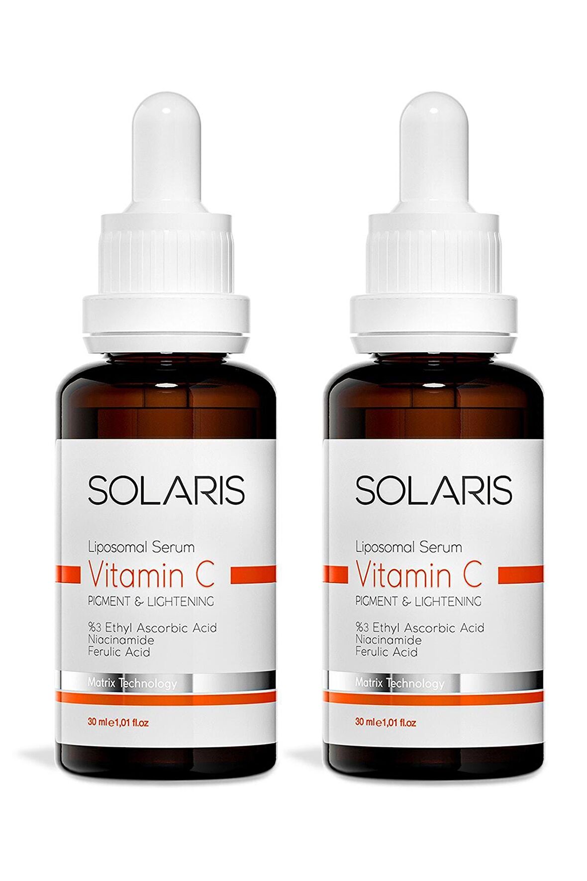 Solaris Leke Karşıtı C Vitamini Cilt Serumu 30 ml x 2 Adet (3% Ethyl Ascorbic Acid ve Niacinamide)