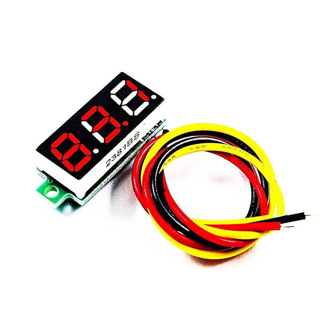 0.28 inch 0-100V/DC 3 Kablolu Kırmızı Mini Dijital Voltmetre