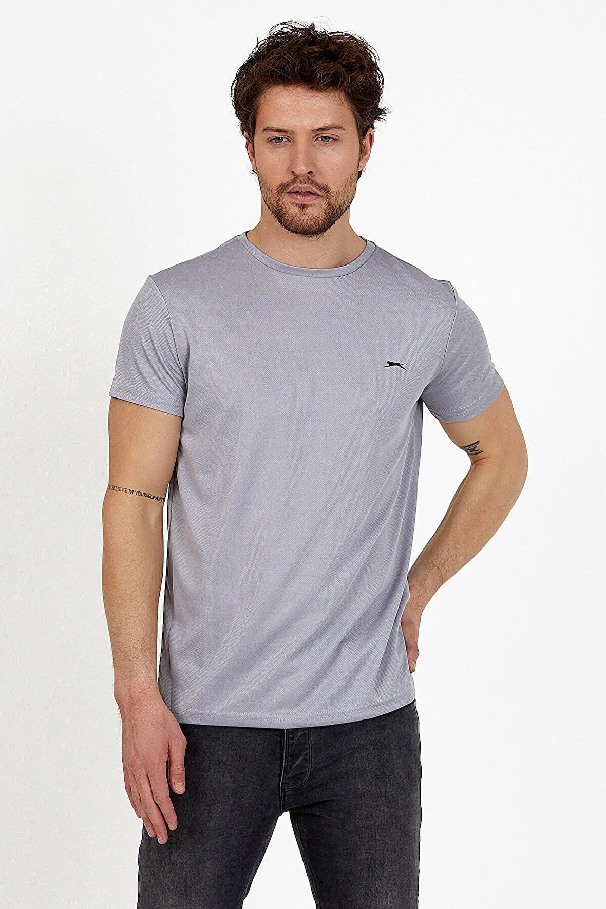 Slazenger REPUBLIC Erkek T-Shirt Gri